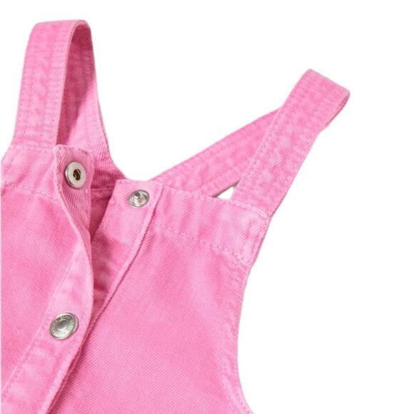ZARA Kids | Fuchsia | TWILL PINAFORE DRESS WITH POCKETS - Picture 3 of 7